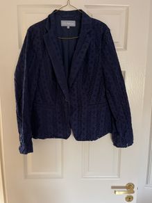 Jacket embroidery anglaise navy