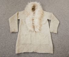 Faux Fur Girls Cardigan