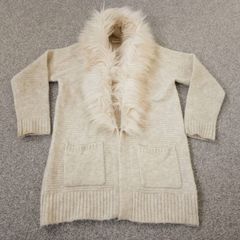 Faux Fur Girls Cardigan