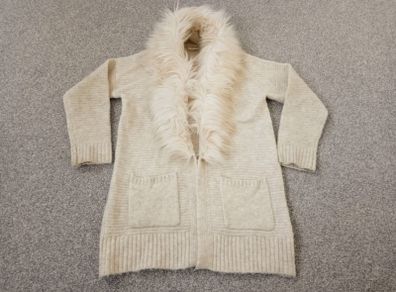 Faux Fur Girls Cardigan