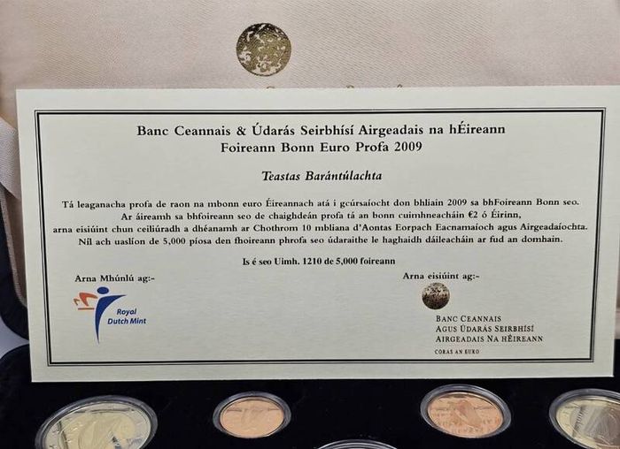 Ireland 2009 Proof Coin Set in Original Holder with COA