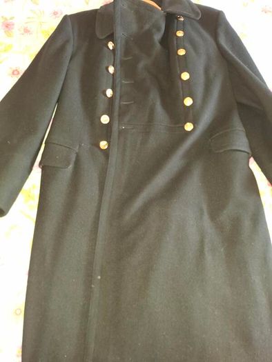 Naval officers Greatcoat Black Wool
