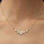 Crystal Pendant Gold Tone Necklace Image 4