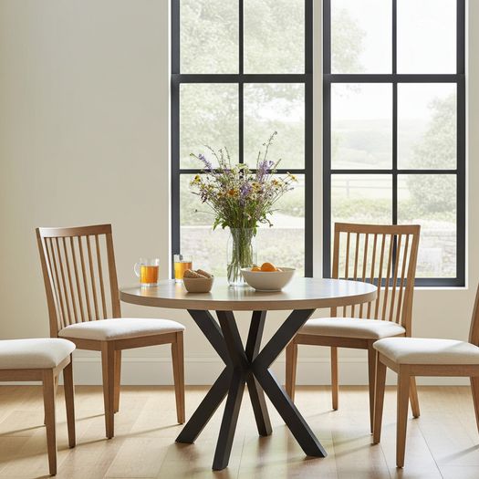 Orion Industrial Extendable Dining Table 100-140cm Veneer or Laminated