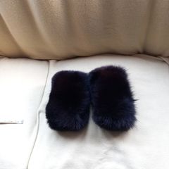 Fox Cuffs Dk.Brown/Black (Genuine Fur)