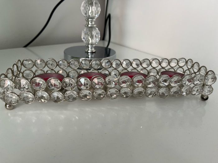 Fancy Crystal Cup Candle Holder