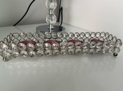 Fancy Crystal Cup Candle Holder