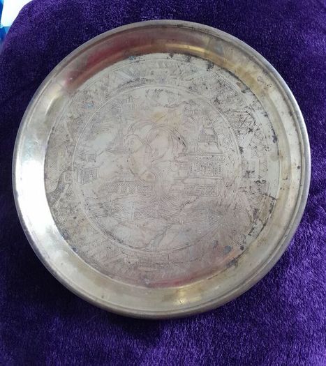 Brass Willow Pattern Tray