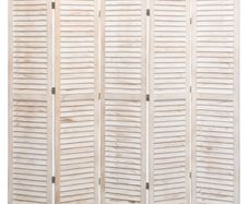 5-Panel Room Divider 175x165 cm Wood