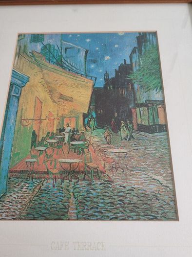 FRAMED PRINT Overstock Art Cafe Terrace At Night By Vincent Van Gogh