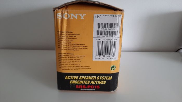 Sony SRS-PC15 Vintage PC Speakers - New in Box