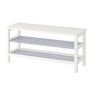 IKEA TJUSIG Bench with Shoe Storage White Image 2