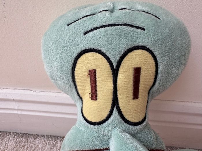 Simba Nickelodeon 2014 Viacom Squidward Plush SpongeBob SquarePants approx. 42 cm. Used Please see photos