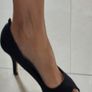 MARYPAZ black nubuck peep toe heels 40 (Fit 7Uk) Image 3