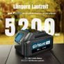 Cordless Electric Leaf Blower 18V 257km/h with 3 Speeds and 2 x 5.2Ah Batteries, Cordless Leaf Blower for Garden, Leaves, Dust and Snow Blue Battery Image 3