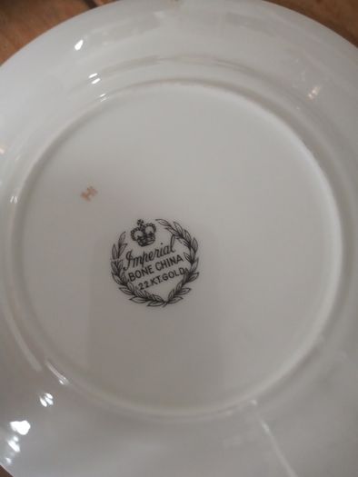 ,5 vintage china trios imperial china