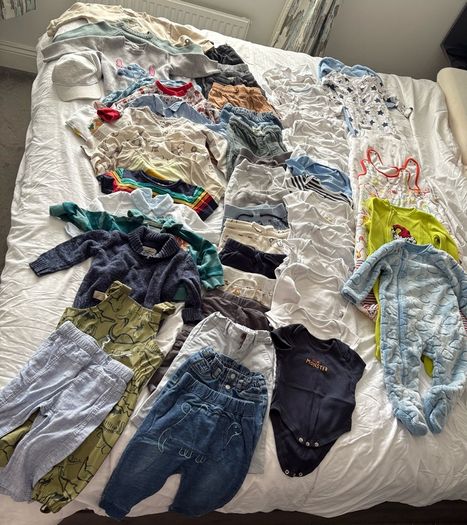 9-12M Baby Clothes - 2 Black Sacks Full