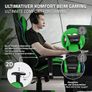 Gamer Chair with Bluetooth Speakers Gaming Chair RGB LED Lighting and Bluetooth Speakers, Black, Faux Leather, Ergonomic Office Chair, Backrest, Image 6