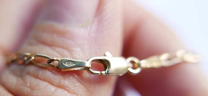 Vintage Solid 9Ct Yellow Gold 375 Figaro link Bangle Bracelet,  length 7.5" - 1,8g