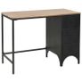 Single Pedestal Desk Solid Firwood and Steel 100x50x76 cm Image 5