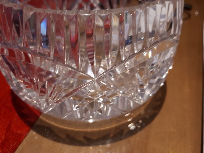 Cut glass sugar bowl