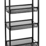 NEW SALE | 4-Tier Storage Trolley Cart, Kitchen Storage Wagon, Rolling Kitchen Shelving Unit on Wheels Mobile Slit Cart with Wooden Tabletop Image 2