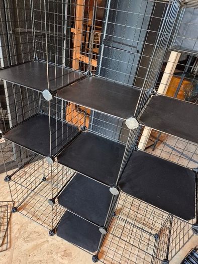 2 x Cube Storage Unit, 12 Cube Wire Storage Shelves