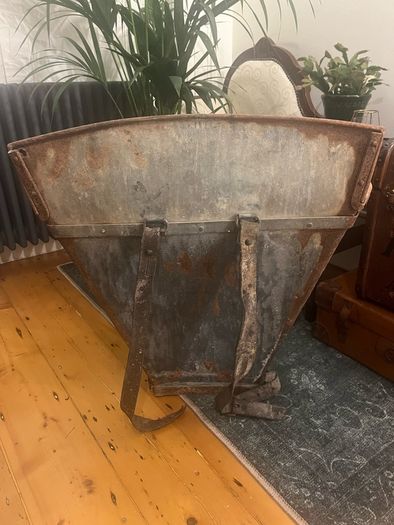 Vintage French Grape Harvesting Hod