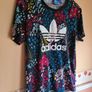 womens ADIDAS floral short sleeve t shirt Size UK 10 EU 36 Image 7