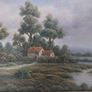 P. Wilson oil on canvas painting Image 2