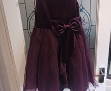 Girls occassion dress with matching bag  and fur bolero , shoes and socks