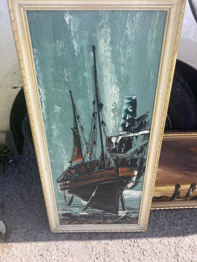 Bill hawkes artist 1960s 1970s signed framed oil paintings free postage