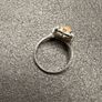 Vintage art deco Silver and angel skin coral ring Image 4