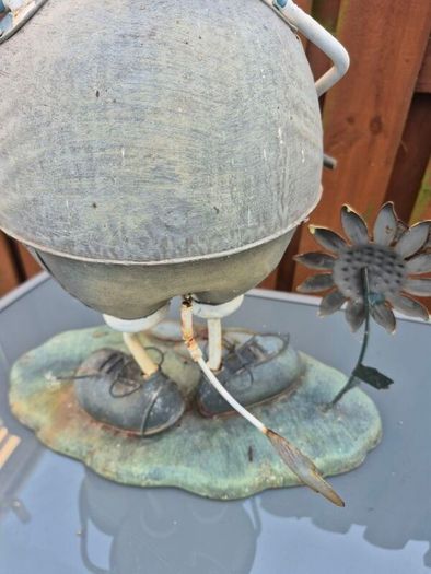 Metal Cow Garden Ornament & Planter Wobbly Head