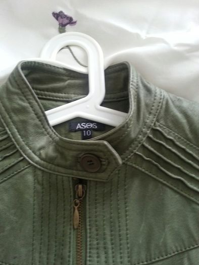 Green leather jacket