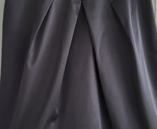 COAST Black Hi-Shine  A-Line skirt with belt loops Sz 14