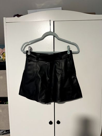Faux leather shorts