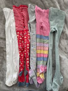 Bundle of warmer tights for a girl, size 110/116 (4-6)