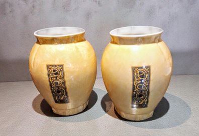 Pair of Royal Tara Irish Treasure vases