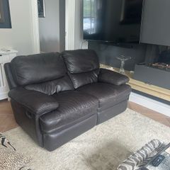 Brown recliner 2 seater .