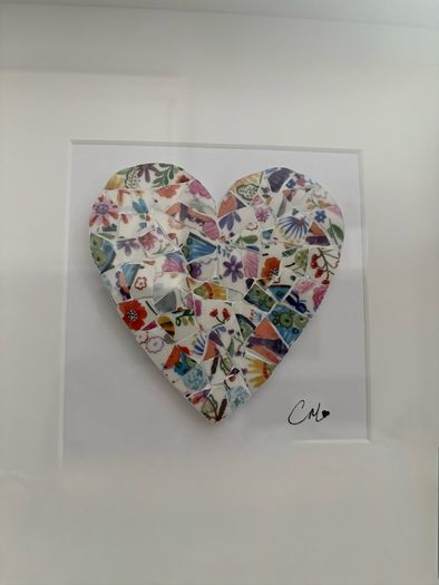 Handmade Framed Mosaic Heart
