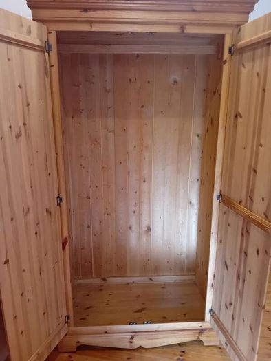 Solid Pine Wardrobe and Matching Chest of Drawers Set
