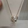 Silver-Tone Interlinked Ring Pendant Necklace Image 4