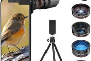 Phone Camera Lens Kit 9 in 1 22X Telephoto Lens, 235 Degree Fisheye Lens, 25X Macro Lens, 0.62X Wide Angle Lens, Movile Phone Lens Compatible with iPhone 11 12 13 8 7 6 Plus X XS XR Samsung Android (FREE POSTAGE)