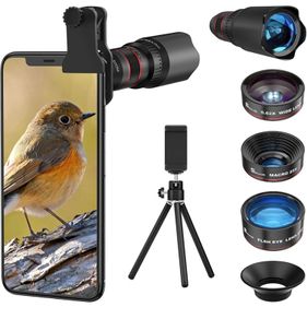 Phone Camera Lens Kit 9 in 1 22X Telephoto Lens, 235 Degree Fisheye Lens, 25X Macro Lens, 0.62X Wide Angle Lens, Movile Phone Lens Compatible with iPhone 11 12 13 8 7 6 Plus X XS XR Samsung Android (FREE POSTAGE)