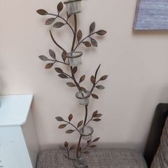 Metal wall art / tea light holders x 3