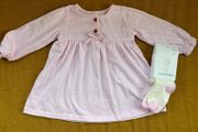 Dunnes stores baby girl dress and tights set 3-6m