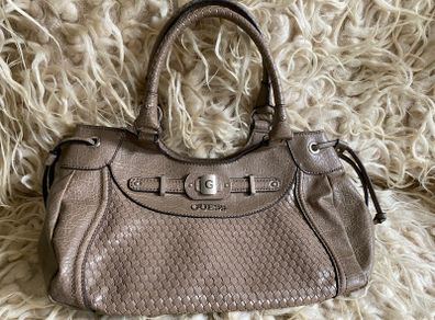 Vintage Guess leather bag with woven texture