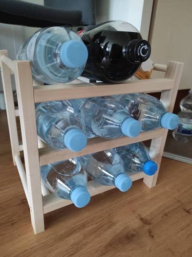 IKEA Solid Wood Wine Bottle Rack for Storage 9 Bottle Wine/wather Rack