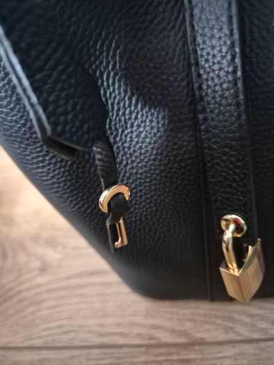 Small real leather picotin style bag